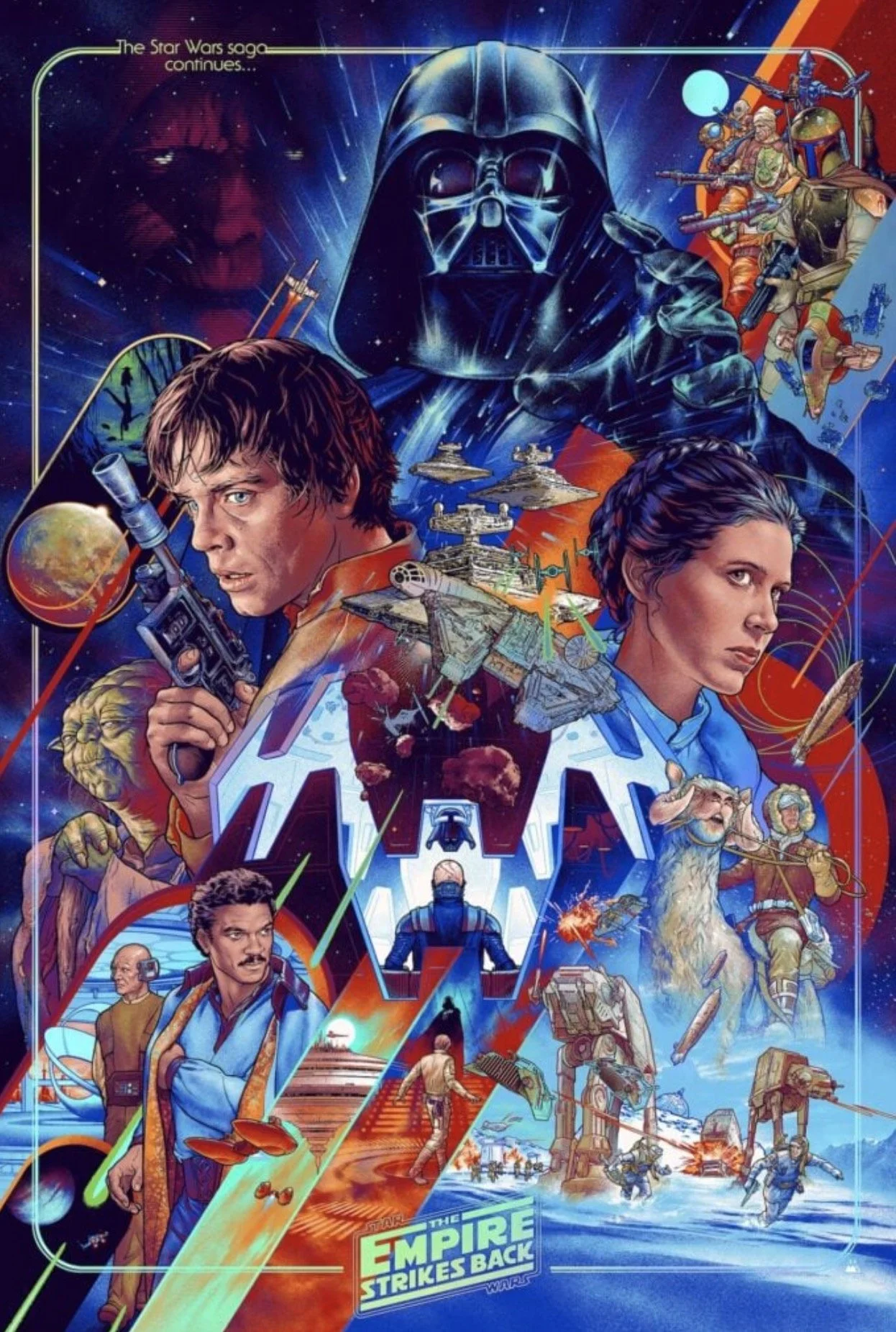 アート・デザイン・音楽 THE ART OF THE EMPIRE STRIKES BACK Awesome STAR WARS: THE EMPIRE STRIKES BACK Poster Art Created by